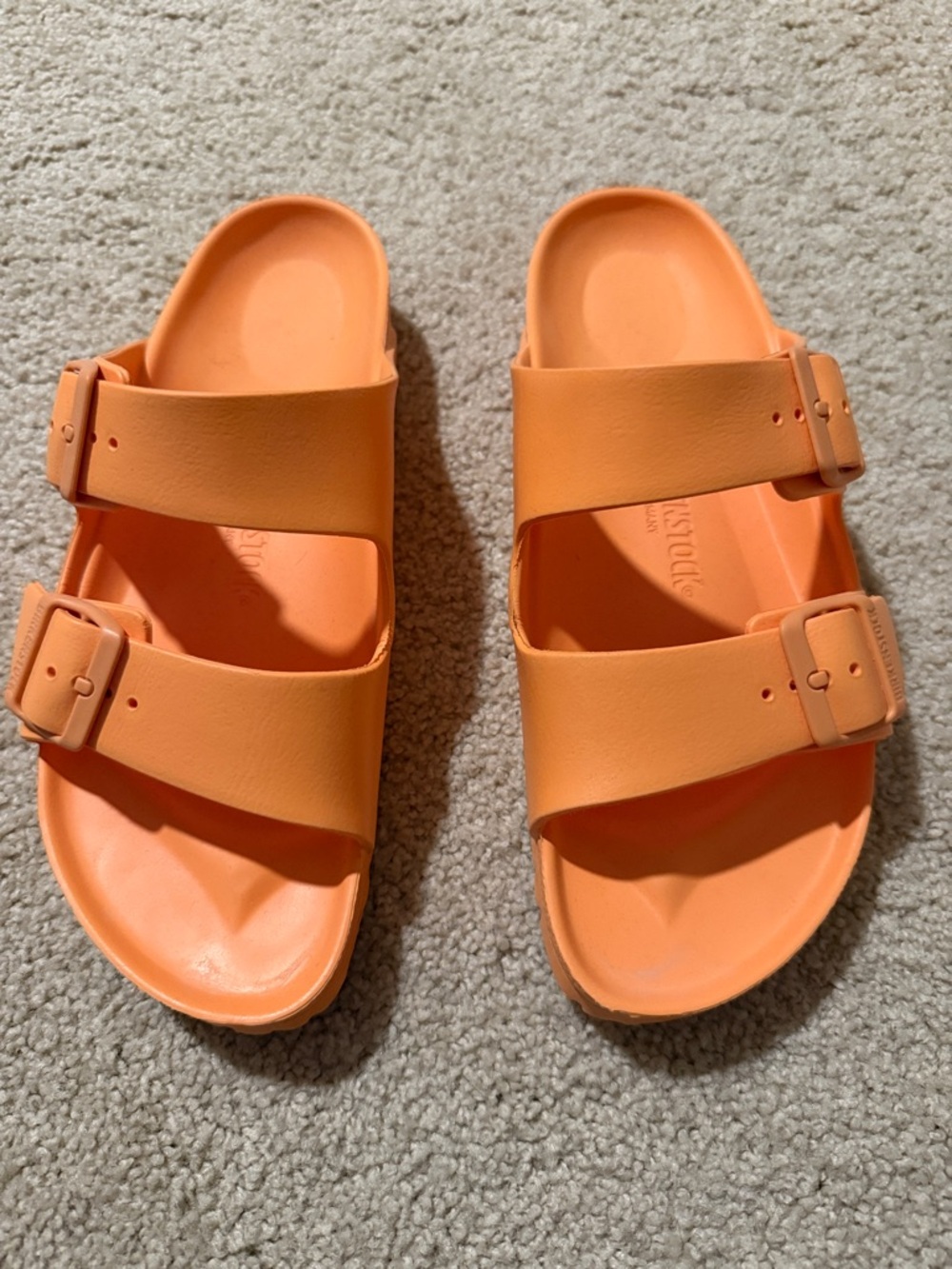 Birkenstock Orange Double-Buckle EVA Sandals